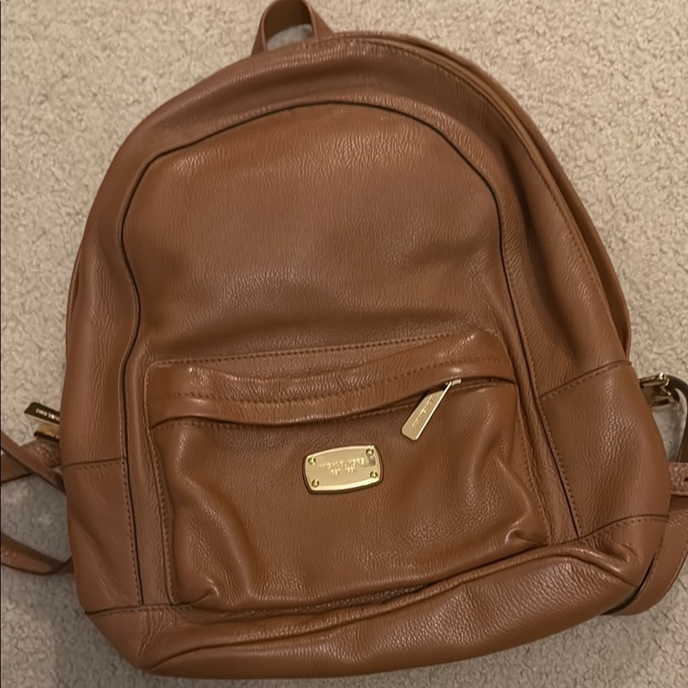 Michael Kors Brown Leather Backpack
